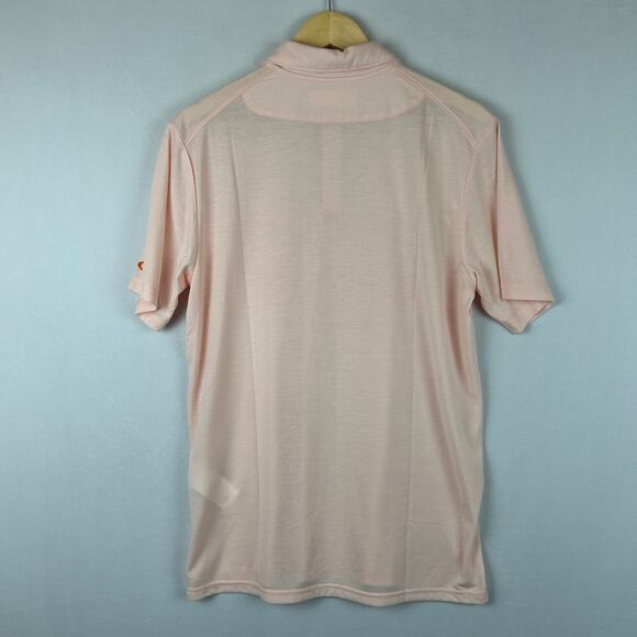 Oakley Hydrolix Sand Print Pastel Orange Polo Shirt Short Sleeve Men's Size M - Picture 7 of 10